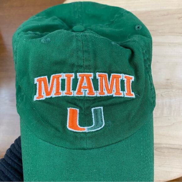 Miami Hurricanes Vintage Sports Specialities Green Baseball Cap Hat Adjustable - Picture 13 of 13